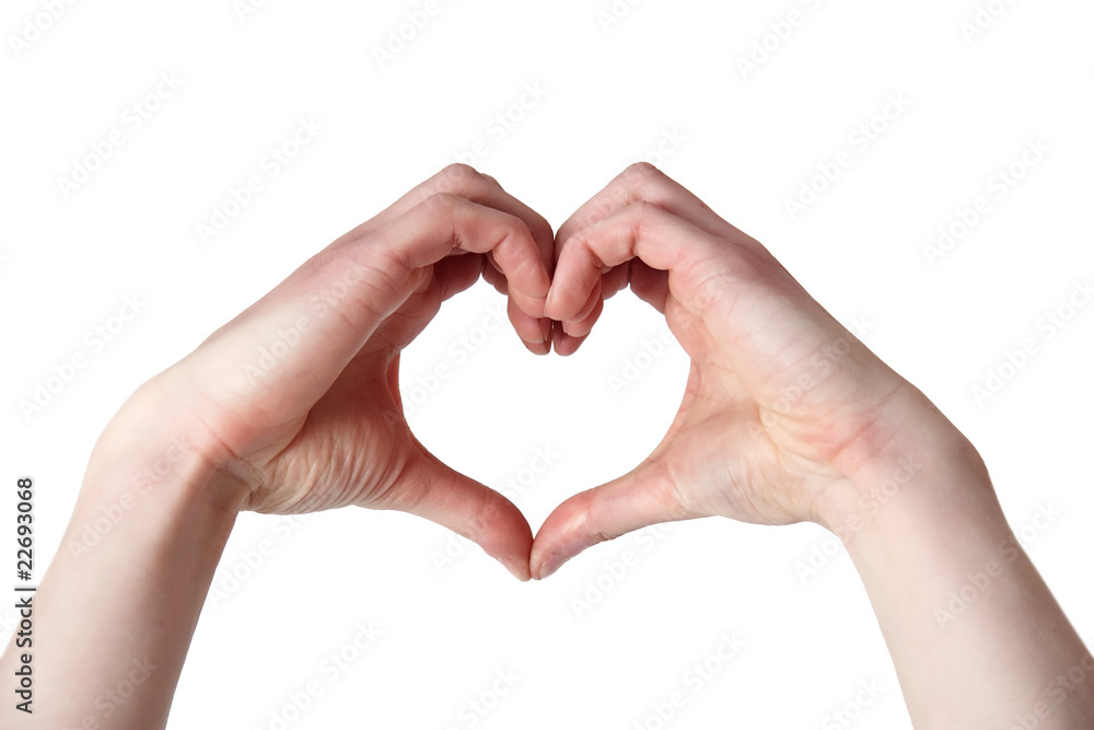 Fototapeta premium Heart shaped hands