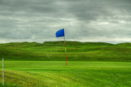 Flag on the golf field