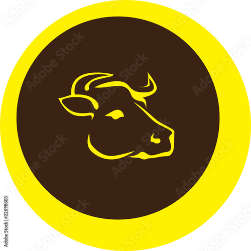 cow head vector illustration