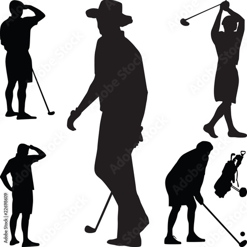 golf silhouette vector