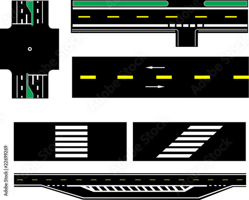 road traffic signs vector illustration