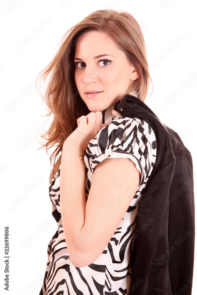 Businesswoman posing isolated on white Businesswoman posing isolated on white