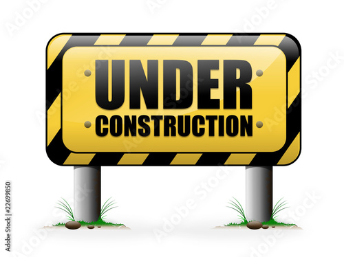 Under Constuction Sign Post