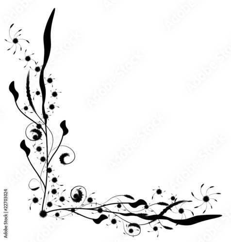 elegant decorative floral corner