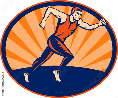 Triathlon athlete runner