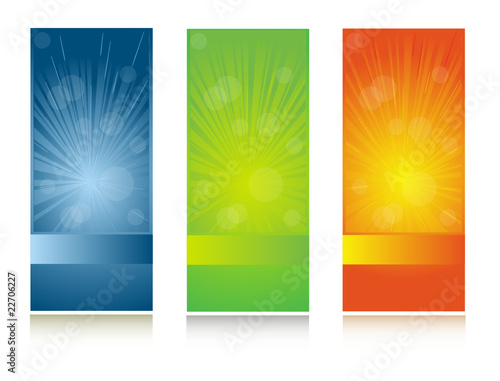 Light burst business card set