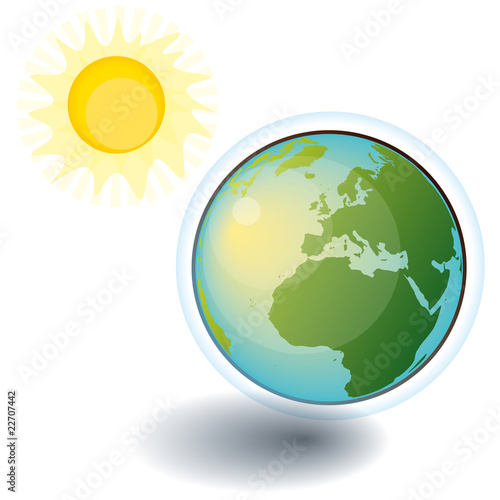 Planète sous le soleil, vecteur