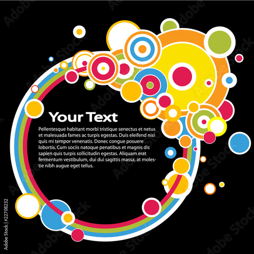 concept with rainbow and circles