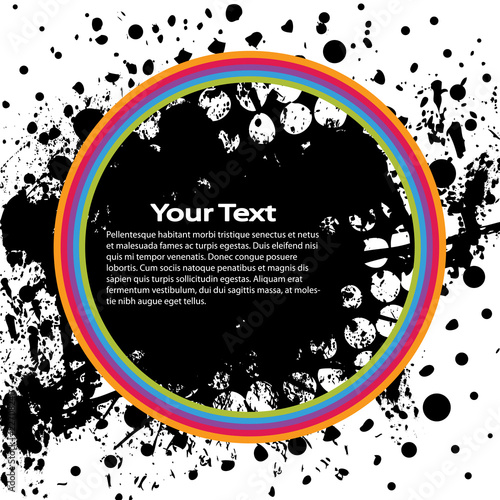 rainbow and paint stain