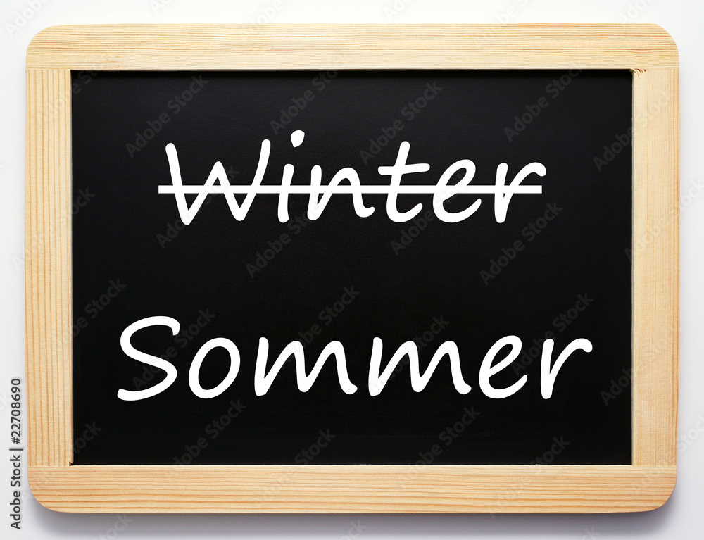 Sommer und Winter Konzept Schild Sommer und Winter Konzept Schild