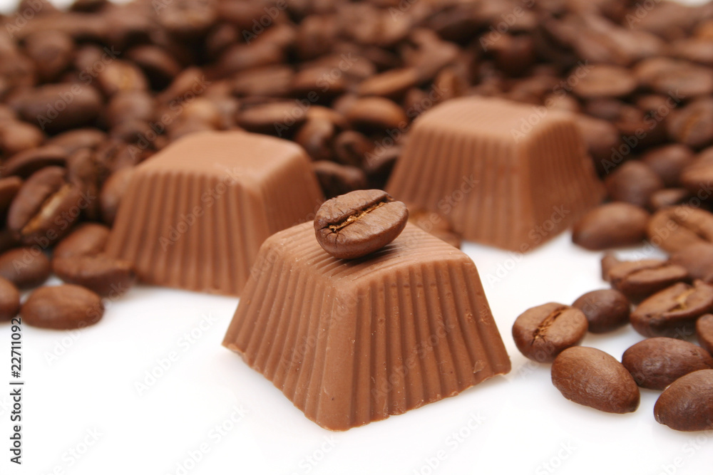 Sweets and coffee grains Sweets and coffee grains