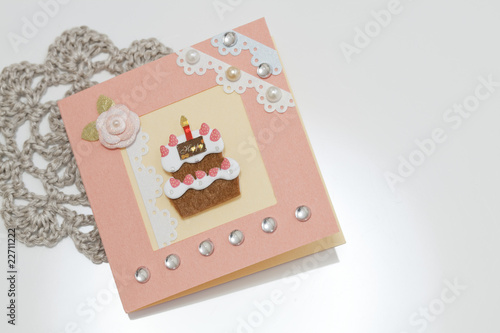 ピンク色のバースデーカード