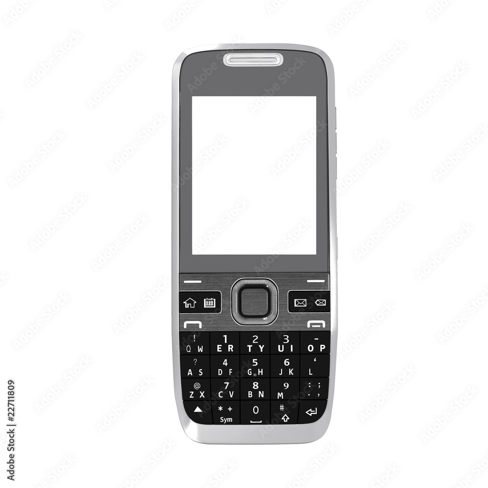 Mobile phone on the white background Mobile phone on the white background