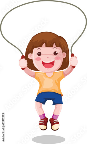girl  skipping