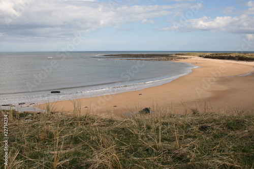 Deserted beach in Northumberland