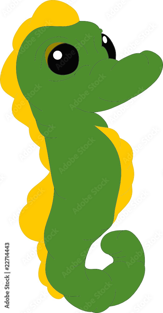 Obraz premium vector - a sea horse isolated on background