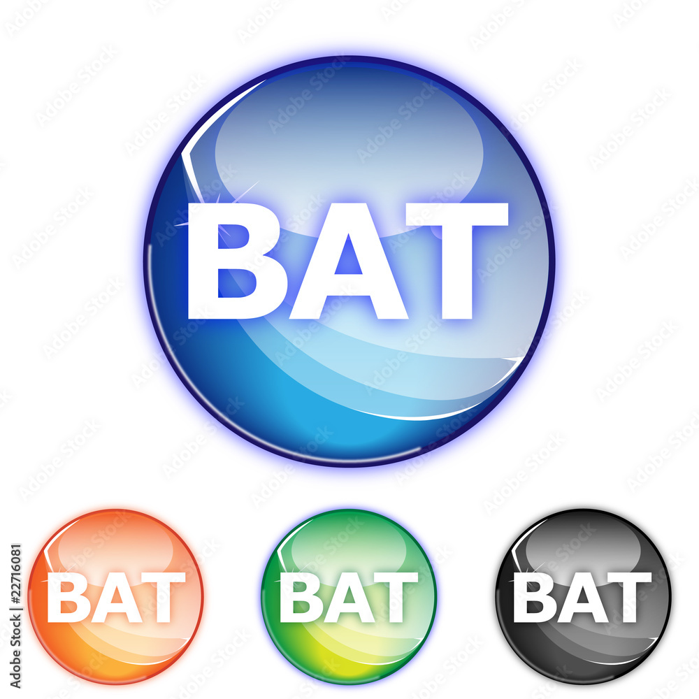 Picto extension BAT - Icon file bat - collection color Picto extension BAT - Icon file bat - collection color