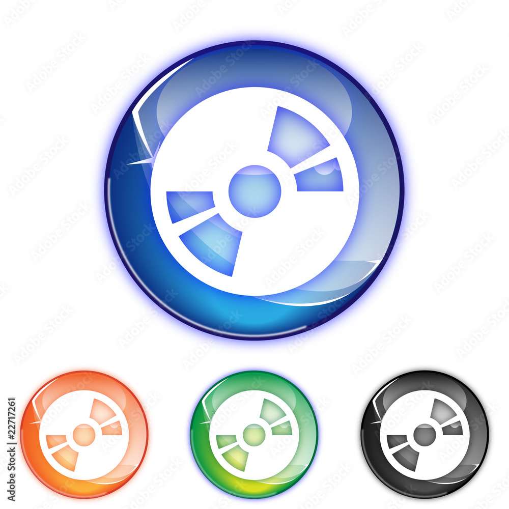 Picto disque cd - Icon music compact disc - collection color Picto disque cd - Icon music compact disc - collection color