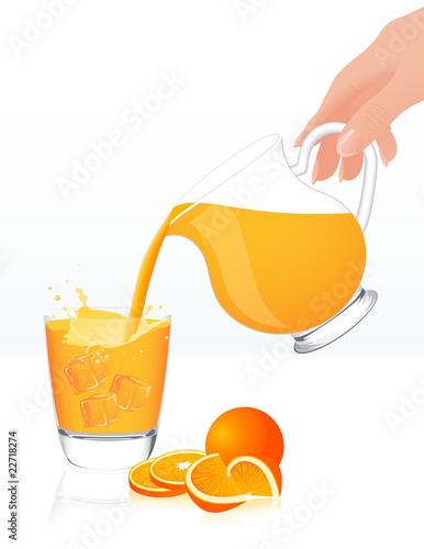 Orange juice jar