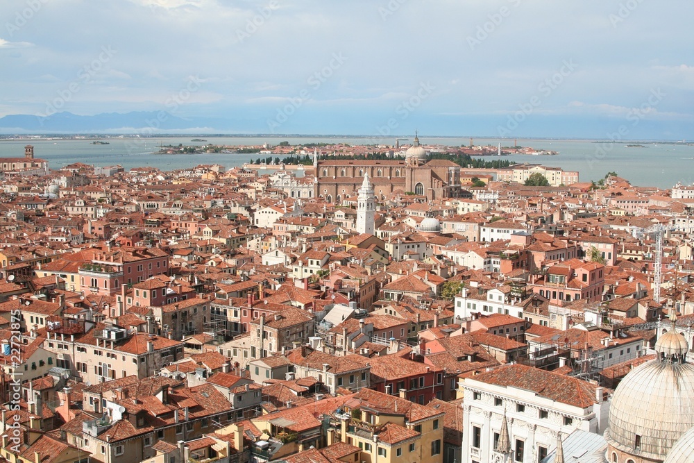 an aerial view of Venice - Italy