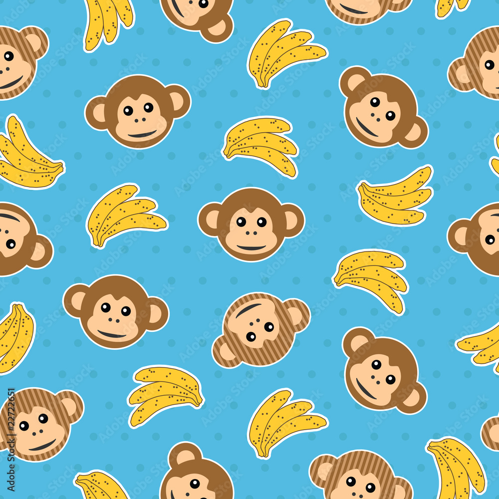 Obraz premium monkey pattern seamless
