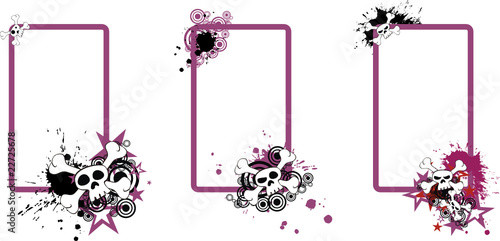 skull cartoon copyspace billboard pack in vector format