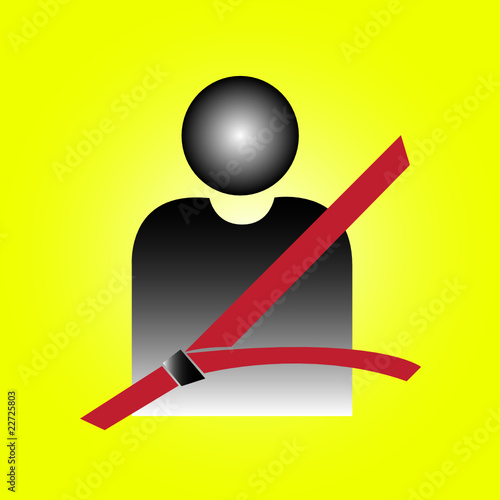 belt in the car vector sign