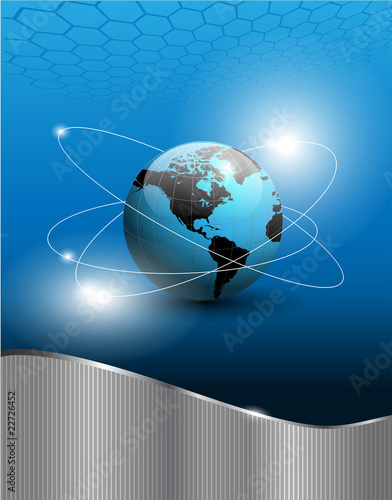 abstract background with world globe