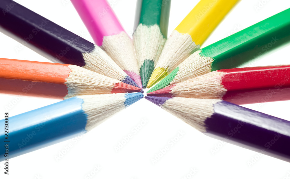 Colorful pencils, education concept