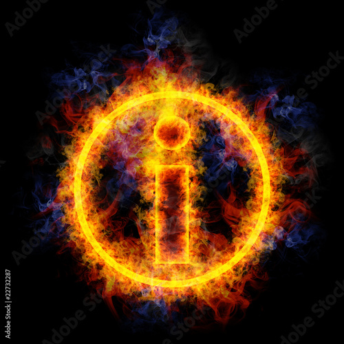 Fiery information symbol.