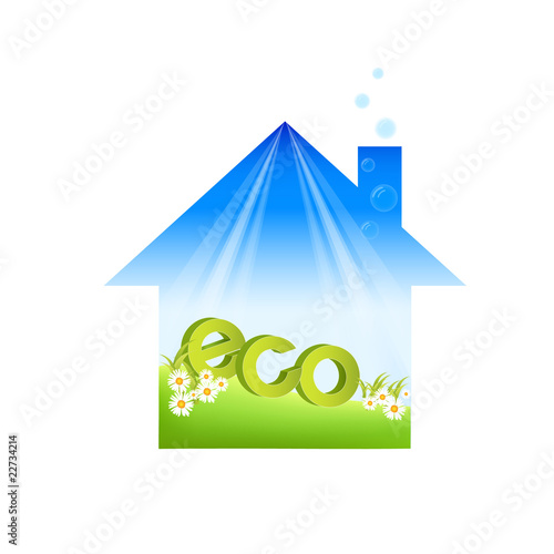 green house isolated in white background