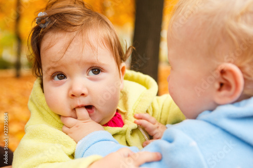 Finger in mouth photo