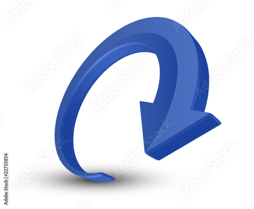 Blue 3D Arrow