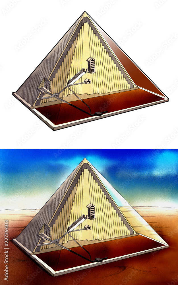 ピラミッド内部図 Stock イラスト Adobe Stock