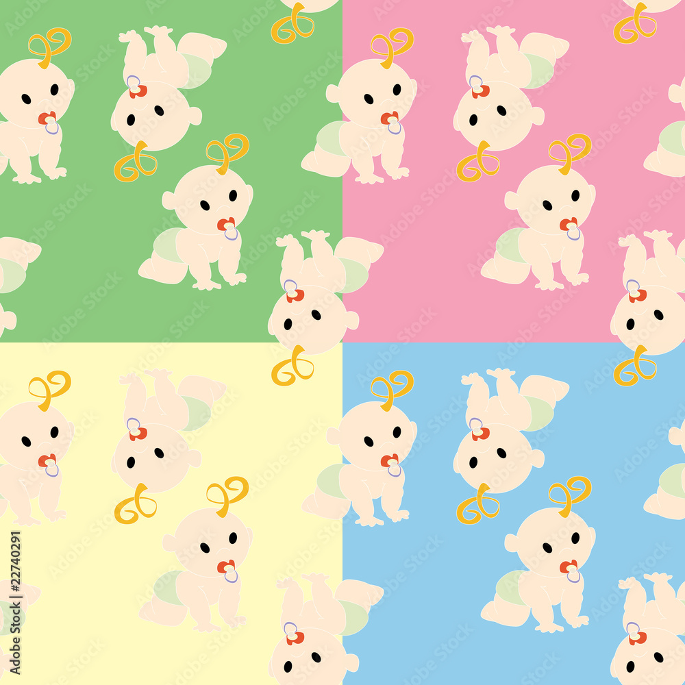 Pattern with babies