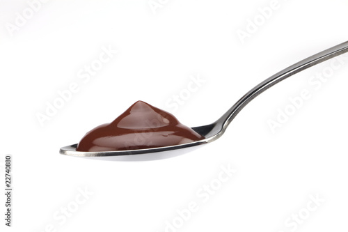 cucchiaio con cioccolata photo