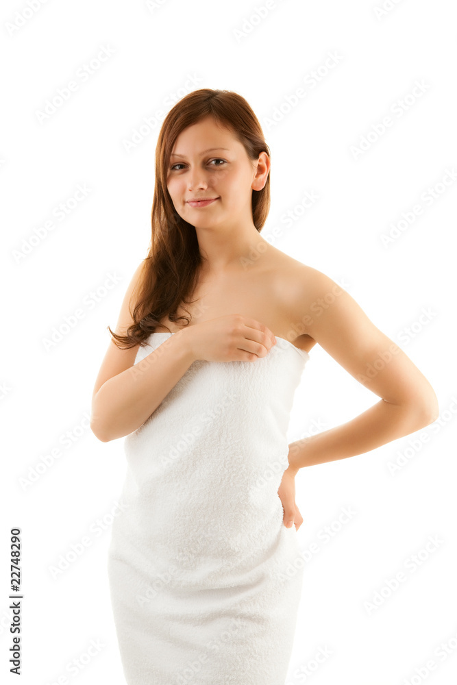 Slim woman isolated on white background Slim woman isolated on white background