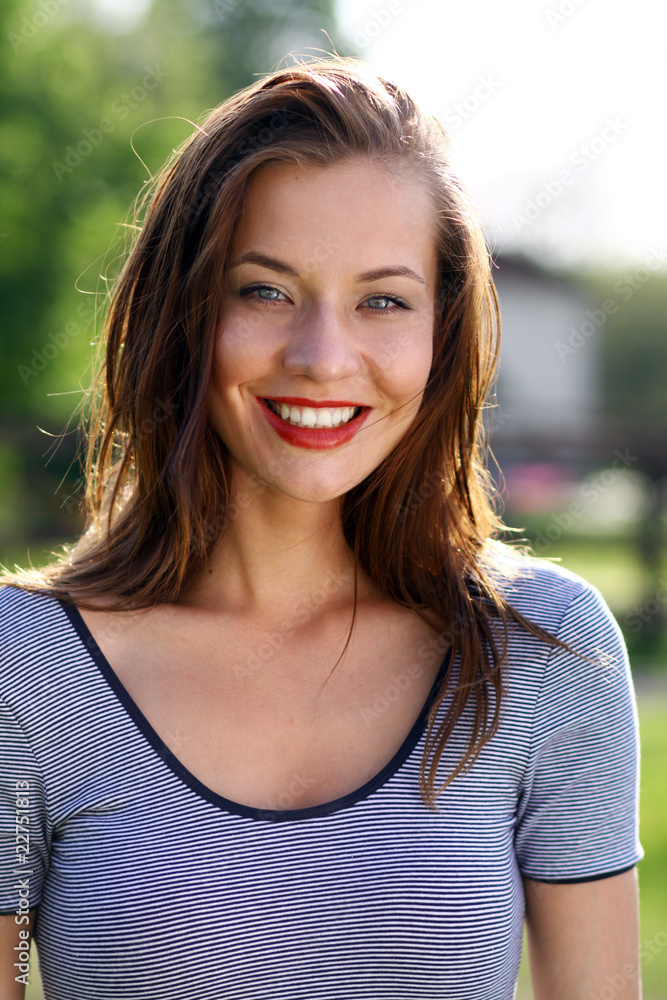 Closeup portrait of young woman Closeup portrait of young woman