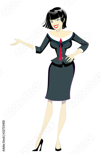 mujer ejecutiva haciendo una presentacion