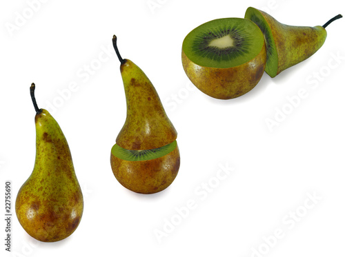 The transformation of pear in the kiwi.