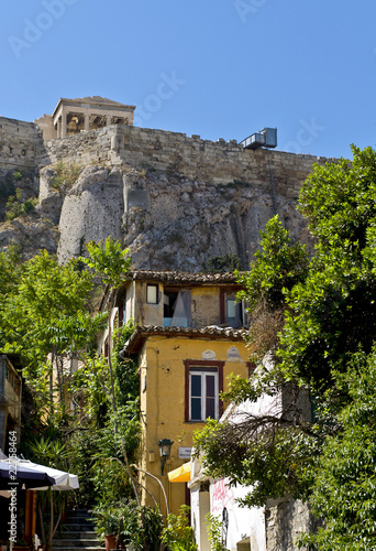 Plaka area and the Acropolis of Athens at Greece photo