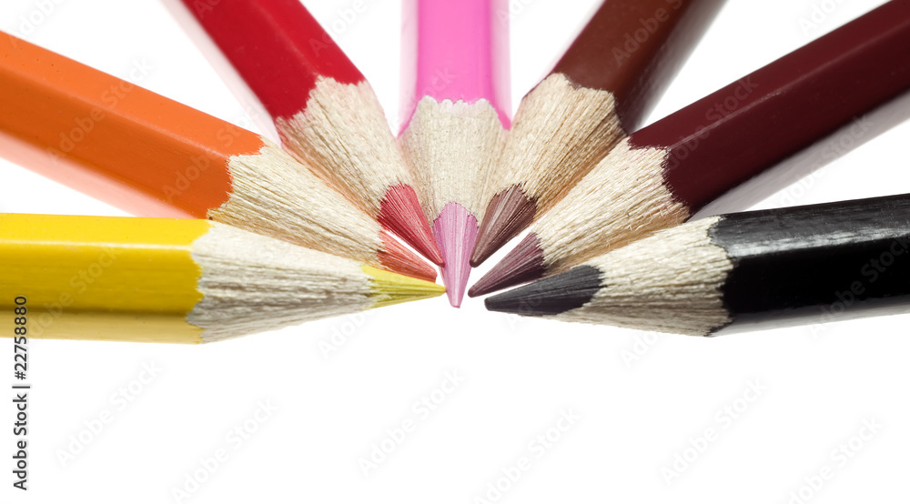 Fototapeta premium Colorful pencils, education concept