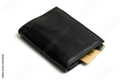 Black wallet with Credit card