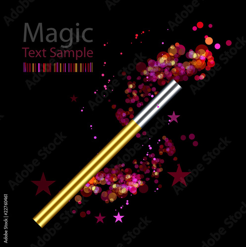 Beautiful vector magic background with wand