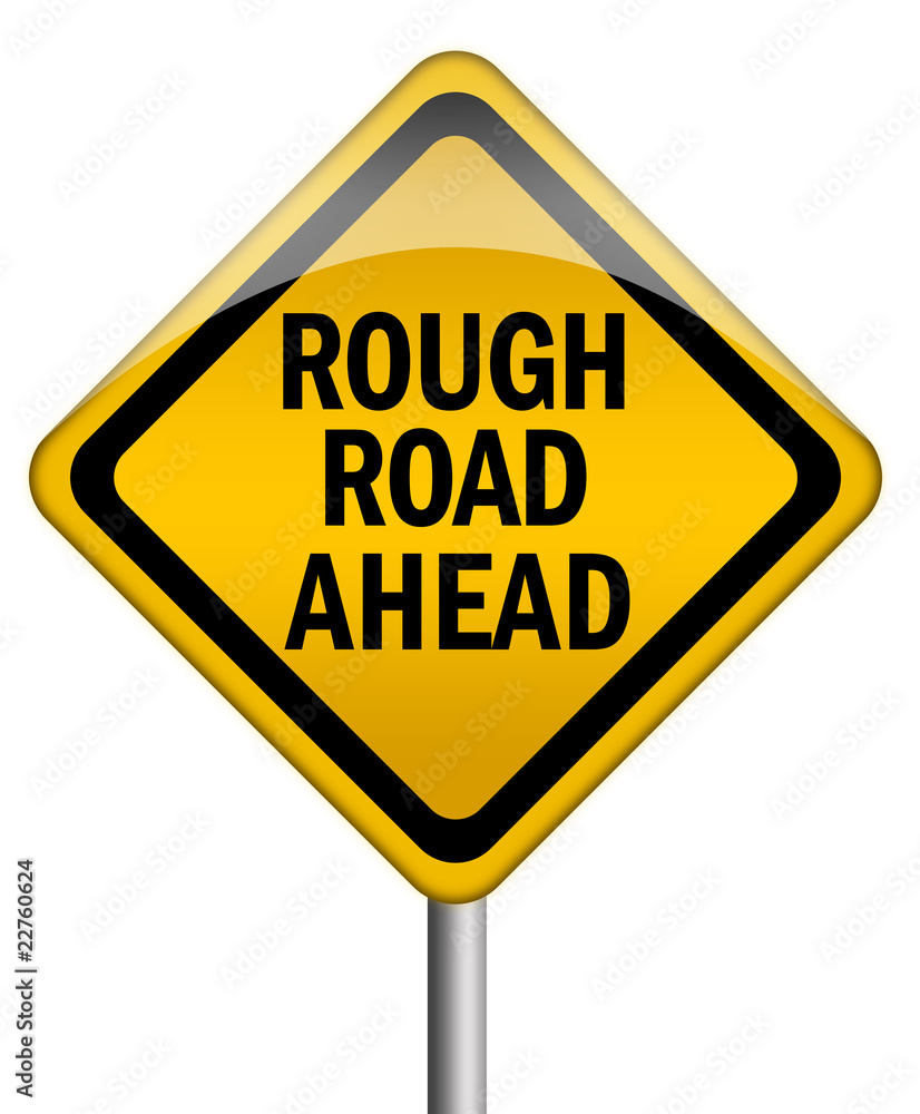 Rough road ahead sign