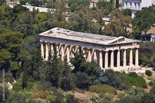 Temple of Hephaestus at ancient agora of Athens, Greece photo