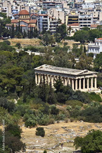 Temple of Hephaestus at ancient agora of Athens, Greece photo