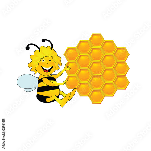 bee and honey