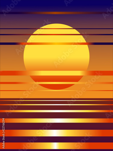 Sunset.