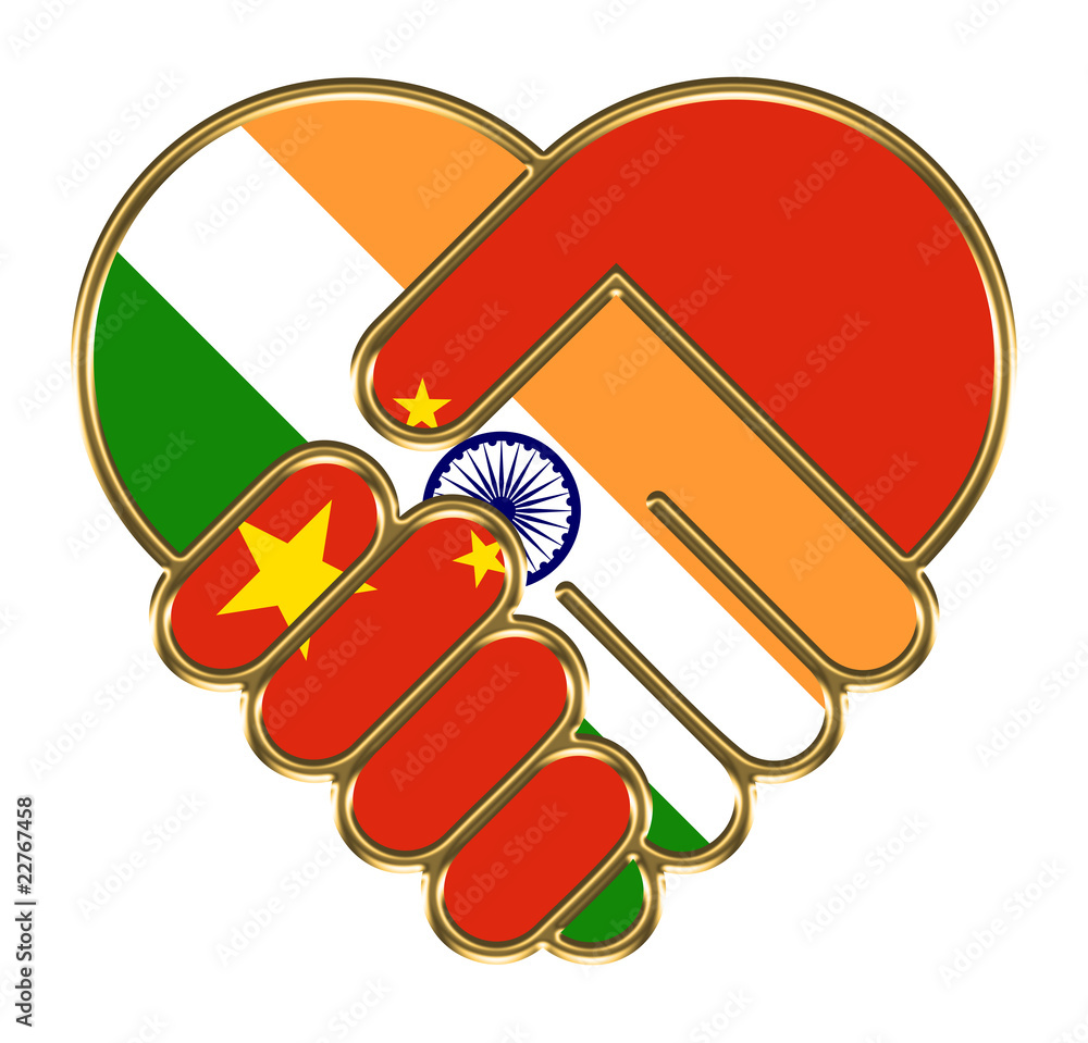 Obraz premium India-Cina